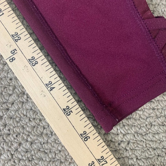 Ebb & Flow Womens Leggings Size Medium Purple Lattice Leg Pull On Athletic - Picture 6 of 10